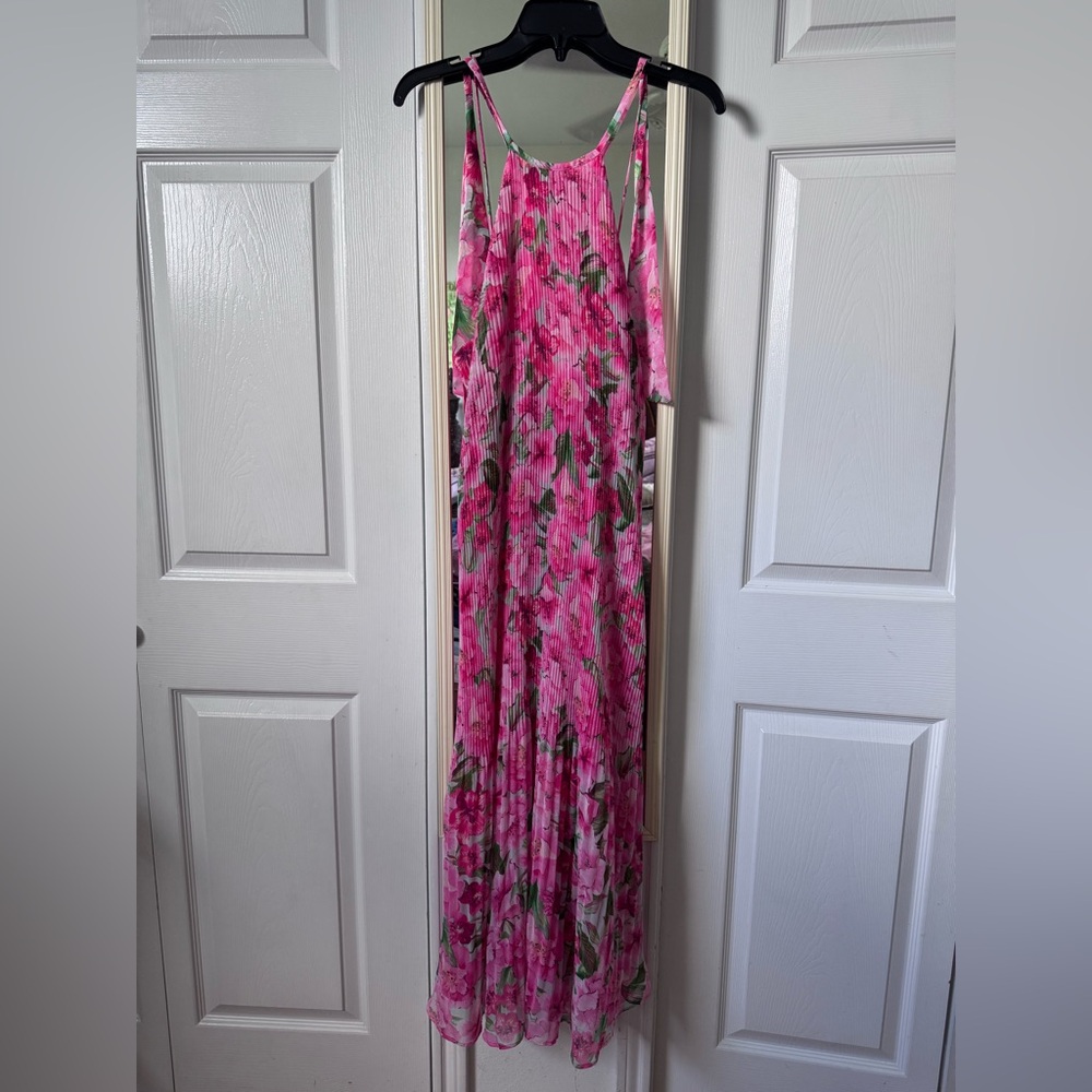 Zara Pink Floral Maxi Dress